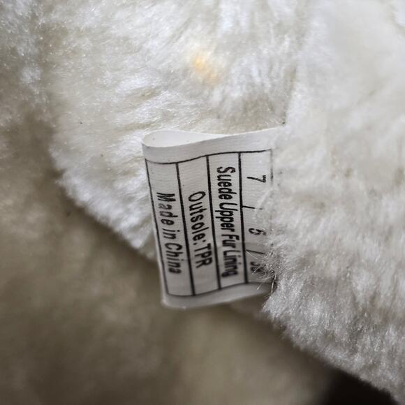 Faux Fur Tan / Brown Suede Upper Fur Lining Mid Calf Slip On Boot Shoes Size 7 - Picture 7 of 10